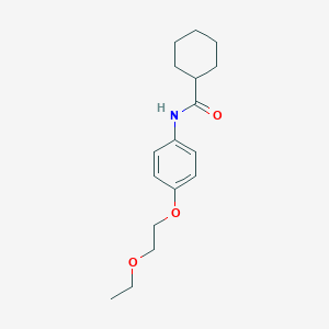 molecular formula C17H25NO3 B269325 N-[4-(2-ethoxyethoxy)phenyl]cyclohexanecarboxamide 