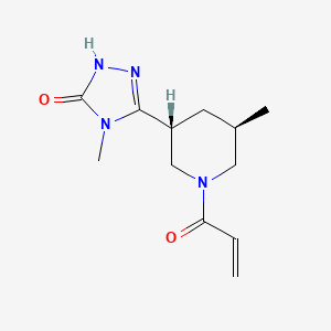 4-Methyl-3-[(3R,5R)-5-methyl-1-prop-2-enoylpiperidin-3-yl]-1H-1,2,4-triazol-5-one