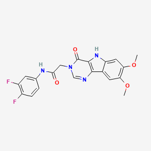 N-(3,4-difluorophenyl)-2-(7,8-dimethoxy-4-oxo-4,5-dihydro-3H-pyrimido[5,4-b]indol-3-yl)acetamide
