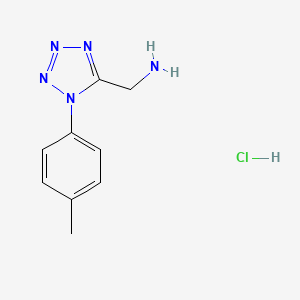 (1-(p-tolyl)-1H-tetrazol-5-yl)methanamine hydrochloride