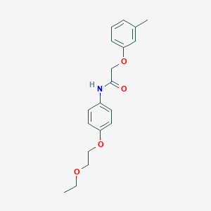 molecular formula C19H23NO4 B269326 N-[4-(2-ethoxyethoxy)phenyl]-2-(3-methylphenoxy)acetamide 