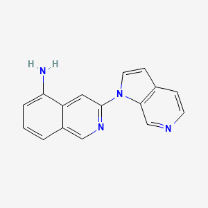 molecular formula C16H12N4 B2693261 5-Amino-3-(pyrrolo[2,3-c]pyridin-1-yl)isoquinoline CAS No. 1841079-88-6
