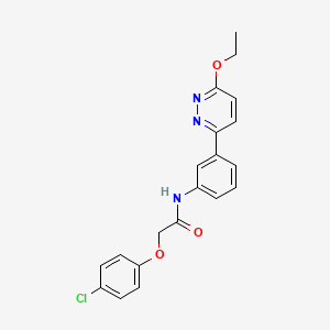 2-(4-chlorophenoxy)-N-[3-(6-ethoxypyridazin-3-yl)phenyl]acetamide