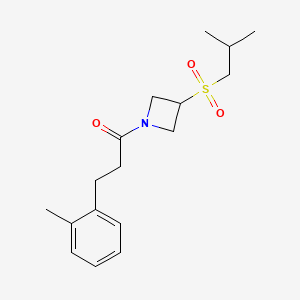 molecular formula C17H25NO3S B2693275 1-(3-(异丁基磺酰)噁二唑烷-1-基)-3-(邻甲苯基)丙酮 CAS No. 1797632-58-6