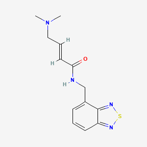 molecular formula C13H16N4OS B2693277 (E)-N-(2,1,3-Benzothiadiazol-4-ylmethyl)-4-(dimethylamino)but-2-enamide CAS No. 2411325-74-9