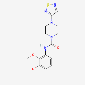 molecular formula C15H19N5O3S B2693284 N-(2,3-二甲氧基苯基)-4-(1,2,5-噻二唑-3-基)piperazine-1-基甲酰胺 CAS No. 2320464-37-5