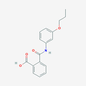 molecular formula C17H17NO4 B269329 2-[(3-Propoxyphenyl)carbamoyl]benzoic acid 