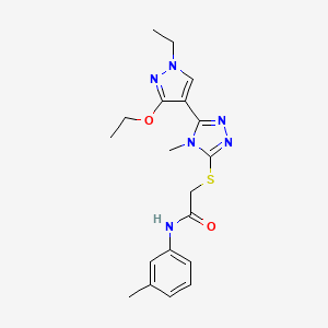 2-((5-(3-ethoxy-1-ethyl-1H-pyrazol-4-yl)-4-methyl-4H-1,2,4-triazol-3-yl)thio)-N-(m-tolyl)acetamide