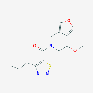N-(furan-3-ylmethyl)-N-(2-methoxyethyl)-4-propyl-1,2,3-thiadiazole-5-carboxamide