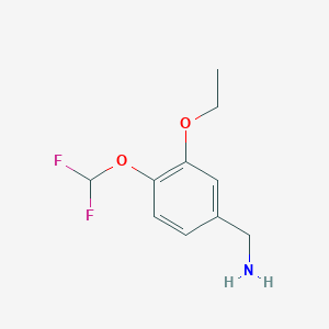 [4-(Difluoromethoxy)-3-ethoxyphenyl]methanamine