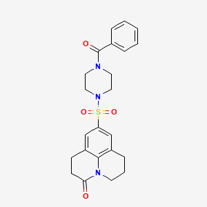 9-((4-benzoylpiperazin-1-yl)sulfonyl)-1,2,6,7-tetrahydropyrido[3,2,1-ij]quinolin-3(5H)-one