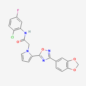 2-{2-[3-(1,3-benzodioxol-5-yl)-1,2,4-oxadiazol-5-yl]-1H-pyrrol-1-yl}-N-(2-chloro-5-fluorophenyl)acetamide