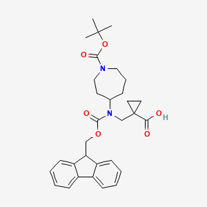 1-[[9H-Fluoren-9-ylmethoxycarbonyl-[1-[(2-methylpropan-2-yl)oxycarbonyl]azepan-4-yl]amino]methyl]cyclopropane-1-carboxylic acid