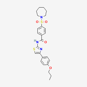 4-(azepan-1-ylsulfonyl)-N-(4-(4-propoxyphenyl)thiazol-2-yl)benzamide