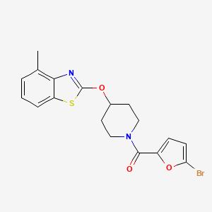 (5-Bromofuran-2-yl)(4-((4-methylbenzo[d]thiazol-2-yl)oxy)piperidin-1-yl)methanone