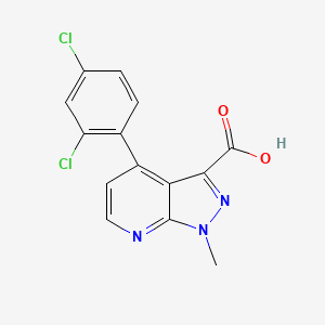 4-(2,4-Dichlorophenyl)-1-methyl-1H-pyrazolo[3,4-b]pyridine-3-carboxylic acid