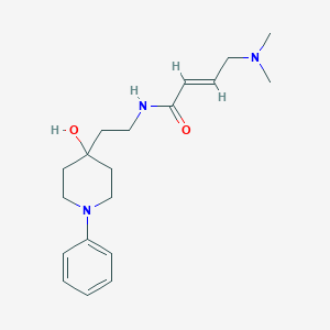 (E)-4-(Dimethylamino)-N-[2-(4-hydroxy-1-phenylpiperidin-4-yl)ethyl]but-2-enamide