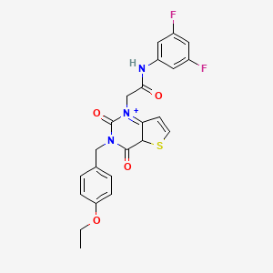 molecular formula C23H19F2N3O4S B2693329 N-(3,5-difluorophenyl)-2-{3-[(4-ethoxyphenyl)methyl]-2,4-dioxo-1H,2H,3H,4H-thieno[3,2-d]pyrimidin-1-yl}acetamide CAS No. 1252824-54-6