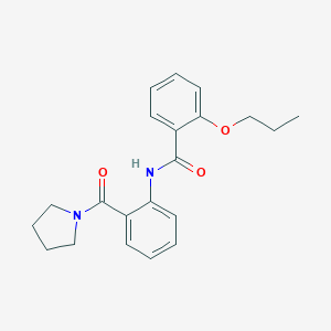 molecular formula C21H24N2O3 B269333 2-propoxy-N-[2-(1-pyrrolidinylcarbonyl)phenyl]benzamide 