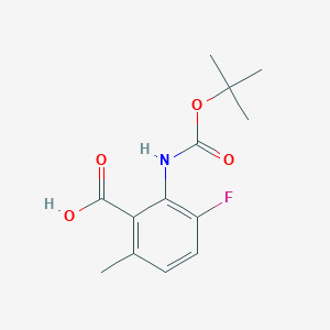 molecular formula C13H16FNO4 B2693337 3-Fluoro-6-methyl-2-[(2-methylpropan-2-yl)oxycarbonylamino]benzoic acid CAS No. 2248356-19-4