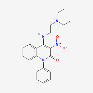 molecular formula C21H24N4O3 B2693349 4-((2-(diethylamino)ethyl)amino)-3-nitro-1-phenylquinolin-2(1H)-one CAS No. 683797-53-7