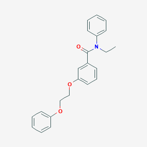 molecular formula C23H23NO3 B269335 N-ethyl-3-(2-phenoxyethoxy)-N-phenylbenzamide 