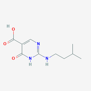 molecular formula C10H15N3O3 B2693350 2-(Isopentylamino)-6-oxo-1,6-dihydropyrimidine-5-carboxylic acid CAS No. 100133-67-3