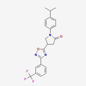 1-(4-Isopropylphenyl)-4-(3-(3-(trifluoromethyl)phenyl)-1,2,4-oxadiazol-5-yl)pyrrolidin-2-one
