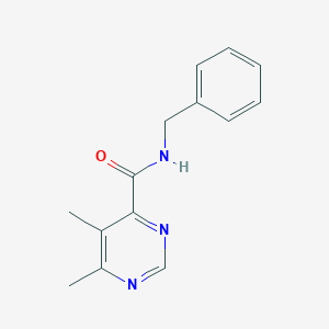 molecular formula C14H15N3O B2693361 N-Benzyl-5,6-dimethylpyrimidine-4-carboxamide CAS No. 2415514-17-7