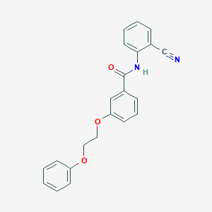 molecular formula C22H18N2O3 B269337 N-(2-cyanophenyl)-3-(2-phenoxyethoxy)benzamide 
