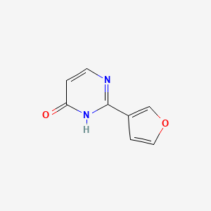 molecular formula C8H6N2O2 B2693371 2-(呋喃-3-基)-1H-嘧啶-6-酮 CAS No. 1159817-11-4