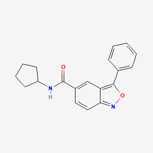 molecular formula C19H18N2O2 B2693375 N-cyclopentyl-3-phenyl-2,1-benzoxazole-5-carboxamide CAS No. 887349-88-4