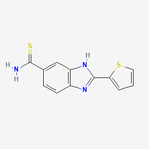 molecular formula C12H9N3S2 B2693379 2-(Thiophen-2-yl)-1H-benzo[d]imidazole-6-carbothioamide CAS No. 1421261-86-0