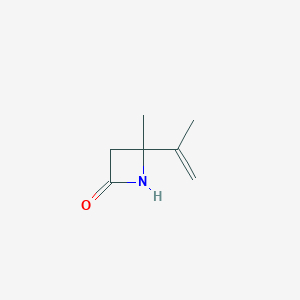 molecular formula C7H11NO B2693380 4-Methyl-4-(prop-1-en-2-yl)azetidin-2-one CAS No. 30217-25-5