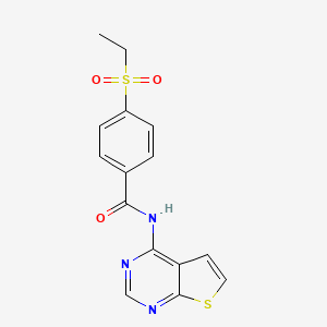 4-(ethylsulfonyl)-N-(thieno[2,3-d]pyrimidin-4-yl)benzamide