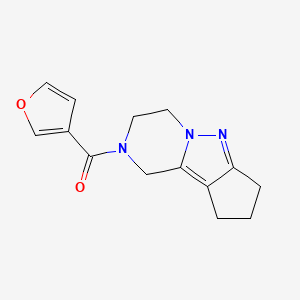 furan-3-yl(3,4,8,9-tetrahydro-1H-cyclopenta[3,4]pyrazolo[1,5-a]pyrazin-2(7H)-yl)methanone
