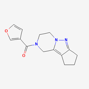 molecular formula C14H15N3O2 B2693391 11-(furan-3-carbonyl)-7,8,11-triazatricyclo[6.4.0.0^{2,6}]dodeca-1,6-diene CAS No. 2034372-21-7