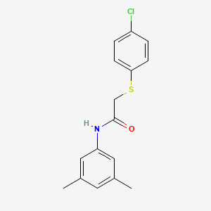 molecular formula C16H16ClNOS B2693393 2-[(4-chlorophenyl)sulfanyl]-N-(3,5-dimethylphenyl)acetamide CAS No. 329079-39-2