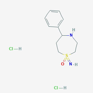 1-Imino-5-phenyl-1,4-thiazepane 1-oxide;dihydrochloride