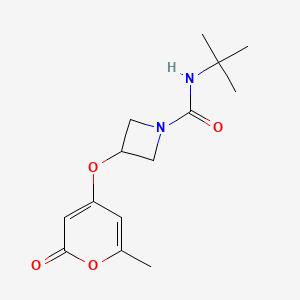N-(tert-butyl)-3-((6-methyl-2-oxo-2H-pyran-4-yl)oxy)azetidine-1-carboxamide