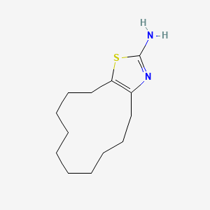 molecular formula C13H22N2S B2693399 4,5,6,7,8,9,10,11,12,13-Decahydrocyclododeca[d][1,3]thiazol-2-amine CAS No. 31825-89-5
