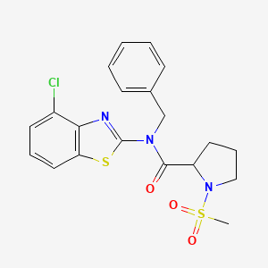 N-benzyl-N-(4-chlorobenzo[d]thiazol-2-yl)-1-(methylsulfonyl)pyrrolidine-2-carboxamide