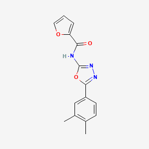 molecular formula C15H13N3O3 B2693409 N-(5-(3,4-dimethylphenyl)-1,3,4-oxadiazol-2-yl)furan-2-carboxamide CAS No. 922961-25-9