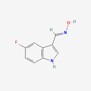 molecular formula C9H7FN2O B2693415 (NE)-N-[(5-fluoro-1H-indol-3-yl)methylidene]hydroxylamine CAS No. 1110273-51-2
