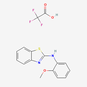 molecular formula C16H13F3N2O3S B2693418 N-(2-甲氧基苯基)-1,3-苯并噻唑-2-胺;2,2,2-三氟乙酸 CAS No. 2418679-01-1