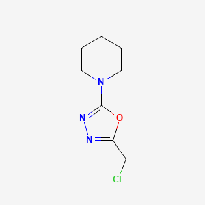 molecular formula C8H12ClN3O B2693445 1-[5-(Chloromethyl)-1,3,4-oxadiazol-2-yl]piperidine CAS No. 1692225-12-9