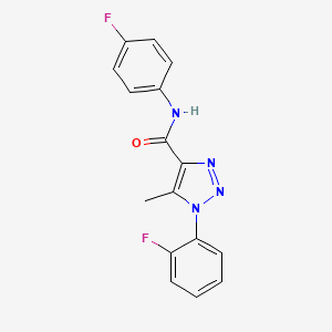 molecular formula C16H12F2N4O B2693446 1-(2-fluorophenyl)-N-(4-fluorophenyl)-5-methyl-1H-1,2,3-triazole-4-carboxamide CAS No. 866872-00-6