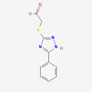 2-[(5-Phenyl-1H-1,2,4-triazol-3-yl)sulfanyl]acetaldehyde