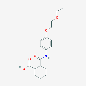 molecular formula C18H25NO5 B269346 2-{[4-(2-Ethoxyethoxy)anilino]carbonyl}cyclohexanecarboxylic acid 