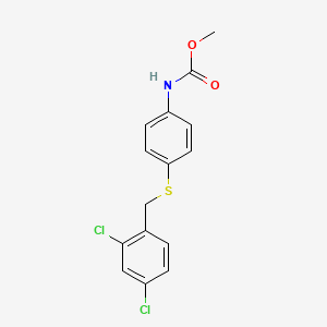 molecular formula C15H13Cl2NO2S B2693464 甲基(4-((2,4-二氯苯甲基)硫基)苯基)甲酸酯 CAS No. 313069-31-7